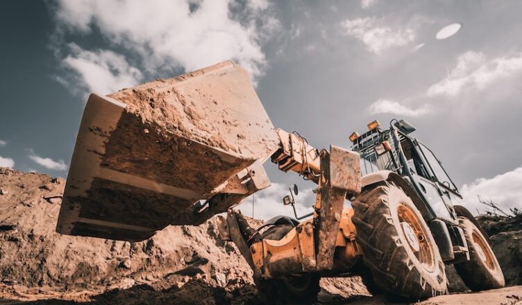 Hjullastare i gruvprojekt
